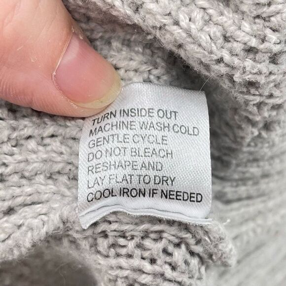 41 Hawthorn Womens Pullover Sweater Cowl Neck Thumbhole Knit Ribbed Gray 3X - Picture 6 of 10